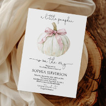 Een beetje Pumpkin Pink Bow Baby shower