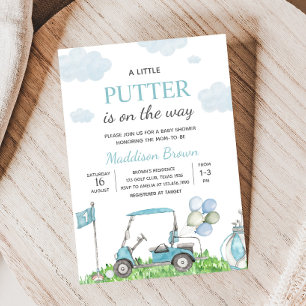 Een beetje Putter Baby shower Kaart