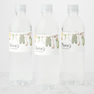 Een beetje Putter Golf Baby shower Waterfles Etiket