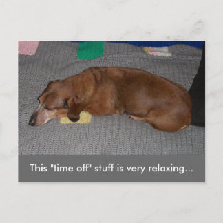 Een beetje R & R - Dog Snooze Briefkaart
