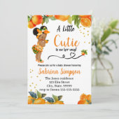 Een beetje schatje is op komst Baby Shower Uitnodi Kaart (Staand voorkant)