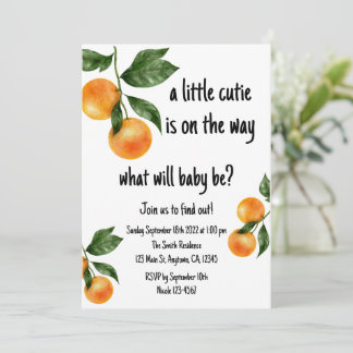 Een beetje schattig geslacht onthullen uitnodiging