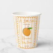Een beetje schattig grillig citrus baby shower papieren bekers (Achterkant)