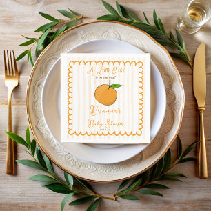 Een beetje schattig grillig citrus baby shower servet
