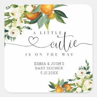 Een beetje schattig is op de weg vierkant label