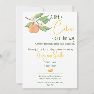 Een beetje schattig MEISJE baby shower uitnodiging