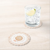 Een beetje schattig Pie gingham Bow baby shower Kartonnen Onderzetters (Insitu)