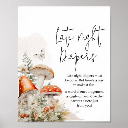 Een beetje schimmels betoverde late avond luiers poster (Voorkant)