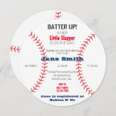 Een beetje Slugger Baby shower Kaart (Voorkant / Achterkant)