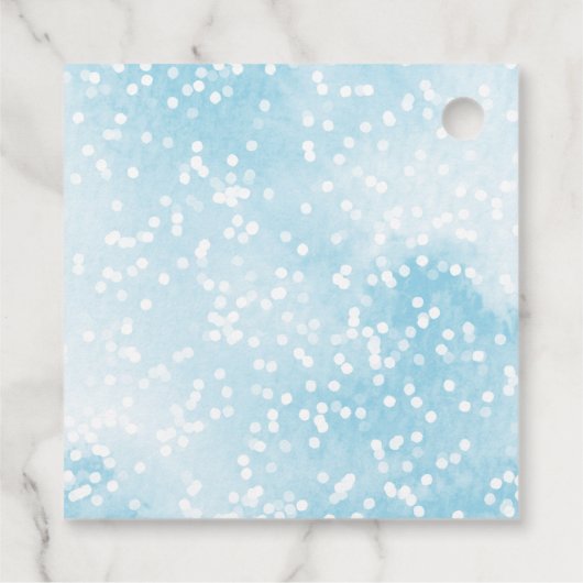 Een beetje sneeuwblauw Baby shower Dank u Bedankjes Labels (Achterkant)