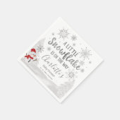 Een beetje sneeuwvlok grijs Baby shower Servet (Hoek)