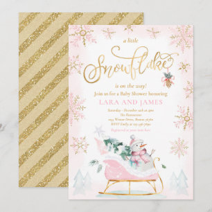 Een beetje sneeuwvlok is onderweg Baby shower  Kaart