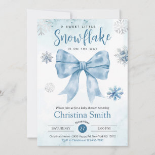 Een beetje sneeuwvlok op de weg Blue Baby Boy Show Kaart