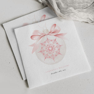 Een beetje sneeuwvlok roze Baby shower Servet