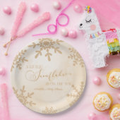Een beetje sneeuwvlok Winter Wonderland Baby showe Papieren Bordje (Feest)