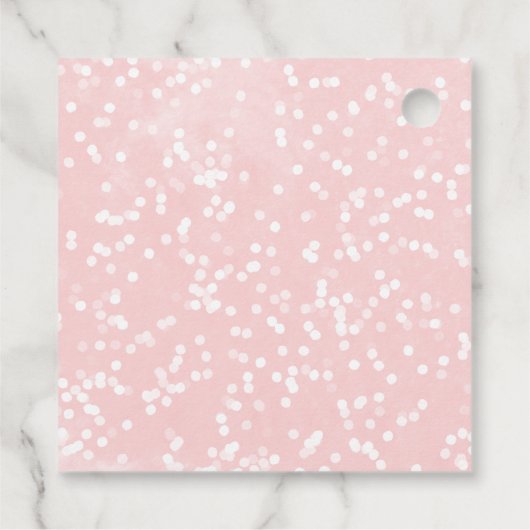 Een beetje sneeuwvlokken Baby shower Roze Dank je Bedankjes Labels (Achterkant)