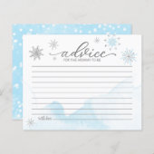 Een beetje snowflake Baby shower Advice-kaarten (Voorkant / Achterkant)
