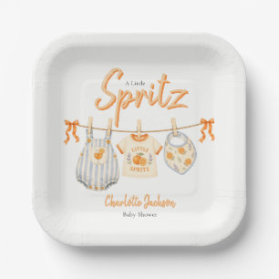 Een beetje Spritz-waterverf babykleren papier Papieren Bordje