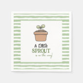 Een beetje spruit op de weg Baby shower servetten (Voorkant)