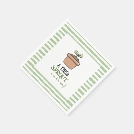 Een beetje spruit op de weg Baby shower servetten (Hoek)