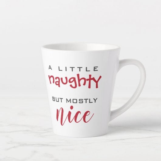 Een beetje stoute, meestal mooie kerstmok latte mok (Rechts)
