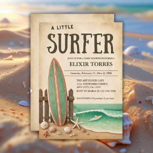Een beetje Surfer Baby shower Kaart