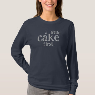 Een beetje taart eerste tithing Schrift Navy blauw T-shirt