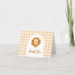 Een beetje Turkije Baby shower Thanksgiving Bedankkaart