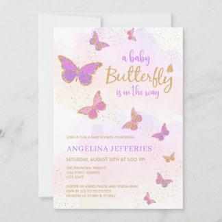 Een beetje vlinder Baby shower Kaart