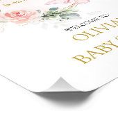 Een beetje vlinder baby shower welkom teken foto afdruk (Hoek)