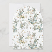 Een beetje vlinder rustieke Waterverf Baby shower Kaart (Achterkant)