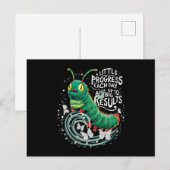 Een beetje vooruitgang elke dag hongerige rups briefkaart (Voorkant / Achterkant)