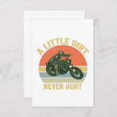Een Beetje Vuil Doet Nooit Pijn Funny Motocross Di Bedankkaart (Voorkant / Achterkant)