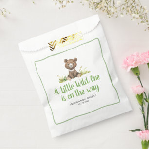 Een beetje wild beren babyshower bedankzakje