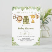 Een beetje wild één Baby shower Kaart (Staand voorkant)