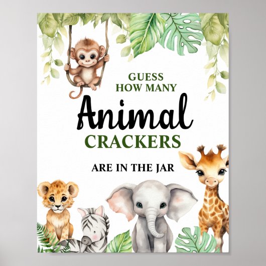 Een beetje wild één Baby shower Poster (Voorkant)