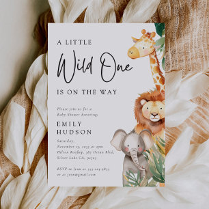 Een beetje wild een Safari Baby shower uitnodiging