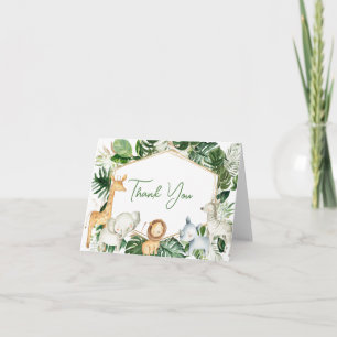 Een beetje wilde baby shower bedankkaart