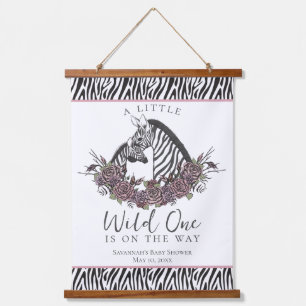 Een beetje wilde baby zebra print hangend wandkleed