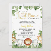Een beetje wilde beesten Baby shower uitnodiging (Voorkant)