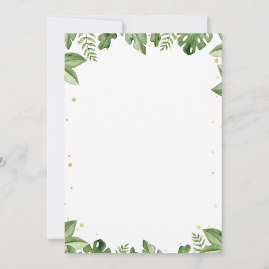 Een beetje wilde beesten Baby shower uitnodiging (Achterkant)