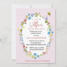 Een beetje wilde bloem is onderweg Baby shower