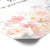 Een beetje wilde bloem is onderweg luier Raffle Poster (Hoek)