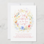 Een beetje wilde bloem is op weg naar Baby shower Kaart (Voorkant)