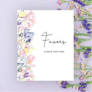 Een beetje wilde bloemen is onderweg Favors Poster