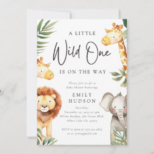 Een beetje wilde safari baby shower uitnodiging