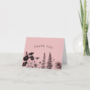 Een beetje Wildflower Baby shower dank je kaart