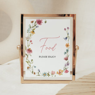 Een beetje Wildflower Baby shower eten Poster