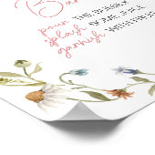 Een beetje Wildflower Baby shower Moeder Osa Bar Poster (Hoek)