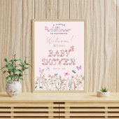Een beetje Wildflower Baby shower Welkom Poster